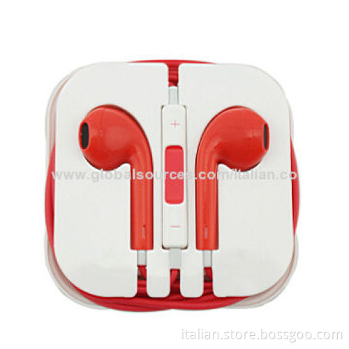 Multi-color earphone for iPhone 5/5s/5c, with mic and volume controlNew